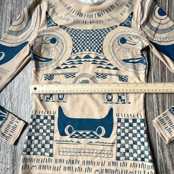 Maison Martin Margiela Paris x H&M Tattoo Print Long Sleeve Top Sz 6 NWT #105 - Picture 8 of 12